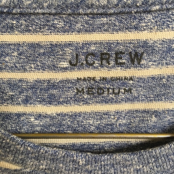J. Crew. Men’s Short Sleeve Stripe Pocket T. M - Picture 3 of 3